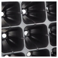 Barquettes de semis en PET avec trous de drainage, légères, durables, écologiques, jetables, design carré
