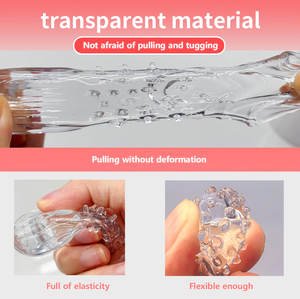 2 pcs水晶阴茎套龟头套阴茎扩大套延长器运动性玩具男性用品 - Product Image 4