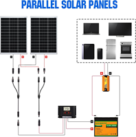 1 paire de connecteurs solaires 30A Y branche parallèle PV adaptateur câble fil connecteur Kit d'outils pour panneau solaire