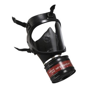 كمامات غاز كيميائية مضادة للغازات تغطي الوجه بالكامل، قناع غاز مدني بتركيب أمامي، جهاز تنفس قابل لإعادة الاستخدام من السيليكون باللون الأسود، حاصل على شهادة <span class=keywords><strong>CE</strong></span>، توصيل سريع من الصين؛ HEN - Product Image 1