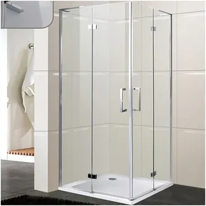 Cuarto de ducha con puerta corredera puertas de ducha de vidrio templado sin marco Puerta de ducha de hotel de baño de doble oscilación