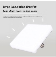 Ampoules LED de plafond de haute qualité, forme carrée, économie d'énergie, 20W-60W, 3000K/6500K, certifiées CE, type de culot E27/B22, 160 degrés