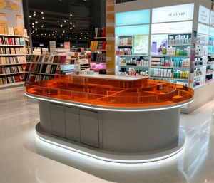 Espositori Moderni a LED per Negozi di Occhiali, Personalizzati Marrone/Bianco, Soluzioni Complete Intelligenti per Tutti i Negozi - Product Image 2