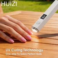 Lámpara UV LED Huizi MINI de 1.5W para Secar Uñas, Portátil con Cable USB, para Gel Semicurado y Adhesivos de Uñas