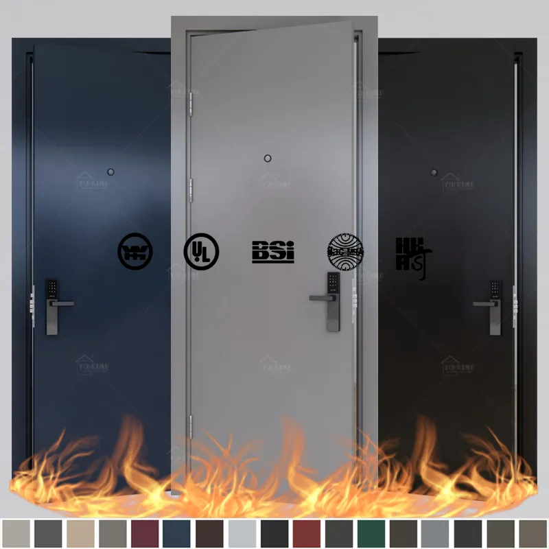Çin üst üretici özel yüksek kalite fd30 iç kapı modern iç otel odası kapı tasarımı fd60 yangın anma ahşap kapı
