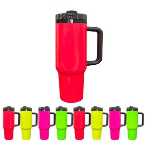 Lot de 20 gobelets isothermes à double paroi, plaqués noir, sous néon, 40 oz, pour impression par transfert thermique par sublimation - Product Image 2