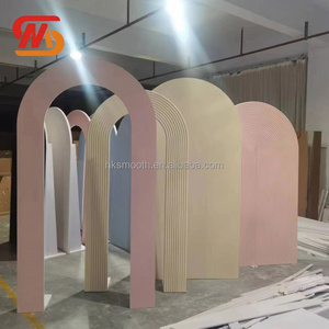 SMOOTH Romantic <b>Pink</b> Round Acrylic <b>Backdrop</b> Party Arch Pvc Background for Wedding - Product Image 3