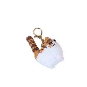 Porte-clés chat mignon en crochet style pastoral, pendentif pour amoureux, accessoire de <span class=keywords><strong>sac</strong></span>, cadeau pour couples, breloque en peluche faite à la main, motif dessin animé - Product Image 5