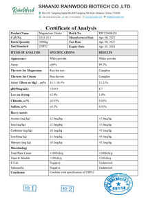 Citrato de Magnesio Rainwood 16.4%, Suplemento Mineral de Magnesio, Grado Alimenticio, Precio al por Mayor - Product Image 2