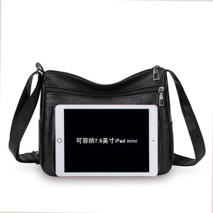 Nuevo estilo de bolso de hombro para mujer, gran capacidad, cuero suave, Retro, multicapa, antirrobo, bandolera para uso diario - Product Image 3