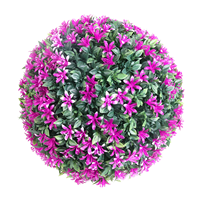 Boule de fleurs artificielles en plastique réaliste, rose, suspendue, pour mariage, Saint-Valentin, remise de diplôme, fête des mères, Pâques, maison, jardin