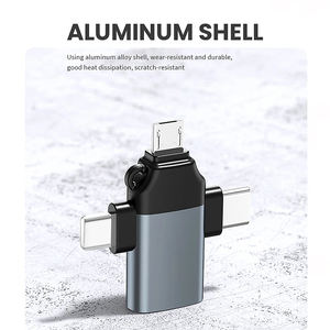 Adaptador OTG 3 en 1 EONLINE, Micro USB Tipo C a USB 3.0 para <span class=keywords><strong>Samsung</strong></span> <span class=keywords><strong>Galaxy</strong></span> <span class=keywords><strong>S20</strong></span> S10 Macbook, Convertidor Adaptador USB C OTG - Product Image 3