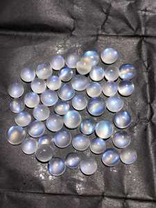 Piedra Preciosa de Piedra Lunar Arcoíris Natural con Corte Brillante, Cabujón para Joyería, Hecho a Mano, Origen TZ, Tamaños 4-16mm - Product Image 4