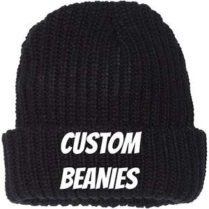 Custom Custom Stitching Embroidery Chunky <b>Beanies</b> SP90 Collection of Stylish Winter Hats - Product Image 1