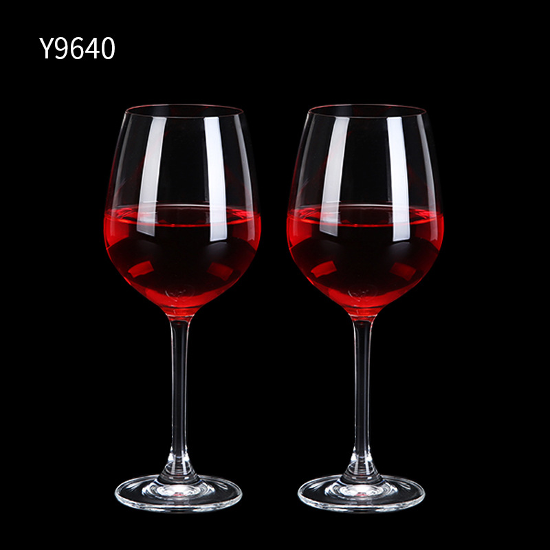 support custom logo 660ml red wine glass sandblasting process crystal glass