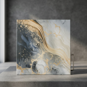 Carreaux de sol en céramique émaillée gris marbre granit 40x40cm 8mm, porcelaine, design d'intérieur - Product Image 1