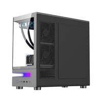 AntarcChill 2026 New Design Gaming MicroATX PC Case Desktop Fish Tank Computer Gabinet Tempered Glass ARGB LED Strips PC Case
