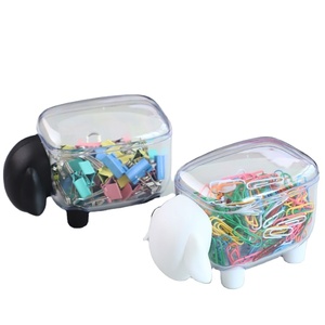 Graziosa <span class=keywords><strong>pecora</strong></span> creativa Mini scatola di plastica con tampone di cotone a prova di polvere Organizer Desktop per la casa e la conservazione cosmetica 1 pz - Product Image 3