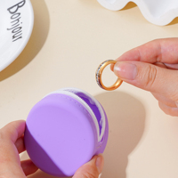 Pochette cosmétique mini DIY en silicone, tendance, avec fermeture éclair, pour rangement, porte-clés et porte-monnaie, fabriquée en Chine