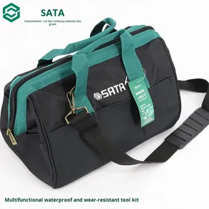 Shida <b>Electrician</b> <b>Tool</b> <b>Bag</b> Multifunctional Repair Canvas Large Thickened Single Shoulder Household <b>Tool</b> <b>Bag</b> Zipper Polyester - Product Image 2