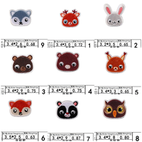 Lot de 12 patchs autocollants en forme de têtes d'animaux pour vêtements, chapeaux, sacs, chaussettes, usage quotidien pour cadeaux DIY, activités commerciales, décoration