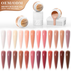 Vendeeni ODM <span class=keywords><strong>Gel</strong></span> de extensión de uñas marrón 24 colores <span class=keywords><strong>Gel</strong></span> acrílico constructor Poly <span class=keywords><strong>Gel</strong></span> TPO HEMA libre OEM 20G duro sólido Uv <span class=keywords><strong>Gel</strong></span> constructor de uñas - Product Image 1