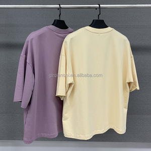   เสื้อยืดคุณภาพสูงสำหรับทุกเพศ ผลิตแบบตัดเย็บตามสั่ง เสื้อยืดโอเวอร์ไซส์ทรงบ็อกซี่ เสื้อยืดผ้าฝ้ายเปล่าแบบครอป - Product Image 6