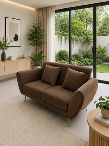 Chic Emerald Roma Two Seat Square Lounge Set with Eco-Friendly Fabric for Living Room & Hotel - Product Image 3