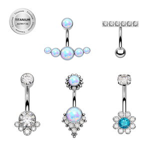 مجوهرات خارقة السرة للأطفال من التيتانيوم الأوبال الداخلي F136 لحفلات الزفاف بالجملة - Product Image 2