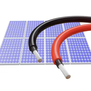 TUV certificata 6 mm2 PV cavi solari cc filo H1Z2Z2-K EN50618 Single Core pannello solare calore fotovoltaico filo batteria cavo