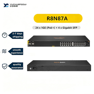 Commutateur PoE HPE <span class=keywords><strong>Aruba</strong></span> <span class=keywords><strong>6000</strong></span> <span class=keywords><strong>24G</strong></span> Classe 4 4SFP 370W Montable en rack Commutateur réseau R8N87A - Product Image 1