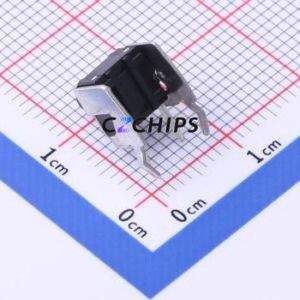 TC-6615-7.5-260G Tactile Switch Bent Lead Through Hole-4P,6x6mm Single Pole Single Throw Round Button 2.6N Right Angle Insert - Product Image 2
