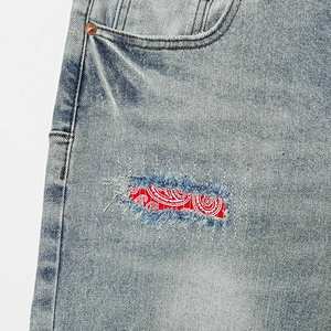 Pantalones Cortos Vaqueros Vintage de Diseñador para Hombre con Bordes Deshilachados y Adornos al por Mayor - Chorte Jean Homme - Product Image 4