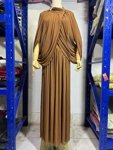 Robe longue plissée vert clair à col montant pour <span class=keywords><strong>femme</strong></span> A11669, style vintage élégant, idéale pour soirée, bal <span class=keywords><strong>de</strong></span> promo ou <span class=keywords><strong>mariage</strong></span> - Product Image 6