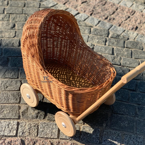 Venta al por mayor de Vietnam, cochecito de decoración para habitación de niños, muñecos de mimbre, cochecito, juguetes para niños, fabricación de muebles de ratán para niños - Product Image 5