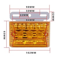 1 pièce, feux de dégagement pour camion à 20 LED, feux de positionnement LED 24V pour éclairage de remorque, lampe latérale de fourgon, LED multicolores rouge, jaune, blanc, bleu
