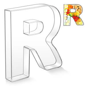 أكريليك ، صواني حروف للطعام ، طبق حلوى قابل للملئ بأحرف أكريليك قابل لإعادة الاستخدام لحفلات أعياد الميلاد والزفاف - Product Image 2