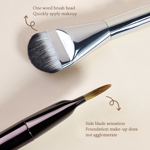 Nuevo Brocha de Maquillaje <span class=keywords><strong>MAANGE</strong></span> de Nylon con Forma de Lengua, para Base, Rostro, Belleza, Plana, Sin Costuras, Mango de Plástico, Ligera, Venta al por Mayor - Product Image 4