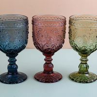 Verre à vin rouge rétro à pied haut, Verre à champagne gris fumé rayé, Ensemble de verres à vin pour la maison, Verre à vin, Verre à jus