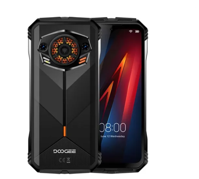 DOOGEE S Punk Rugged Phone LED Light Effect 6.58" 90Hz Display 6GB+256GB 34mm Large Amplitude Speaker Android 14