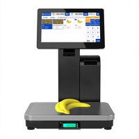 Balance de pesage à reconnaissance IA Longfly pour supermarchés, processeur Intel Core-I5, caméra HD 200W, impression d'étiquettes de codes-barres, TPV