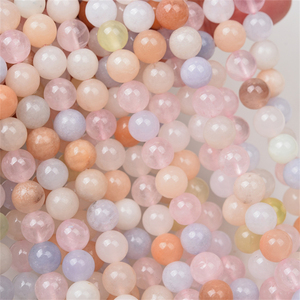 Perle Sciolte di Morganite Rosa Naturale UJBOX a Prezzo di Fabbrica, Rotonde Semi-Lavorate per Componenti di Gioielli Fai-da-Te, Vendita all'Ingrosso - Product Image 6