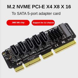 <span class=keywords><strong>M</strong></span>.2 NVMe PCI-E X4 X8 X16 لناهض بطاقة SATA 5 متوافق مع SATA III 6 متوفر - Product Image 2