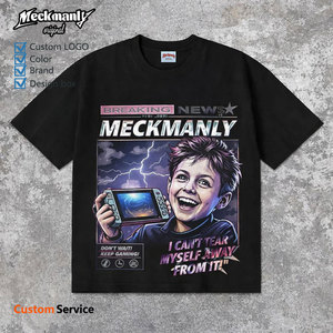 T-shirt personnalisé 300 g/m² 100 % coton pour homme, coupe ample extra large, impression DTG sans couture - Product Image 6