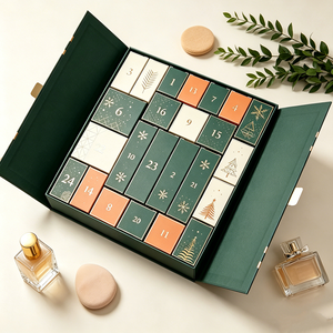 Calendario de Adviento Personalizado, Caja de Calendario Mini Ecológica Vacía, Pegatinas de Adviento Navideñas, Caja de Regalo para Maquillaje, Embalaje Cosmético - Product Image 4