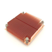 Refroidisseur de processeur sans ventilateur à chambre à vapeur en cuivre, dissipateur thermique passif à ailettes échiquetées pour serveur 1U, compatible LGA 1156 1700 2011, radiateur VC