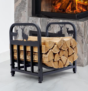 Piccolo pacchetto moderno arredamento per la casa di stoccaggio <span class=keywords><strong>cesto</strong></span> legna da ardere portabagagli <span class=keywords><strong>in</strong></span> ferro e <span class=keywords><strong>vimini</strong></span> per uso domestico - Product Image 3