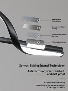 Lámpara <span class=keywords><strong>de</strong></span> Techo Minimalista Nórdica para Restaurante, Diseño Creativo <span class=keywords><strong>de</strong></span> Ondas, Moderna y Sencilla, Lámpara <span class=keywords><strong>de</strong></span> Barra Larga Individual - Product Image 4
