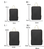 Lot de 4 sacs de rangement de voyage en polyester de haute qualité, gain de place, avec fermeture éclair et compression