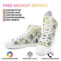 Vente en gros de chaussures de sport en toile à tige haute personnalisées avec logo d'équipe, OEM ODM, impression à la demande, série FN024-26023044-5
